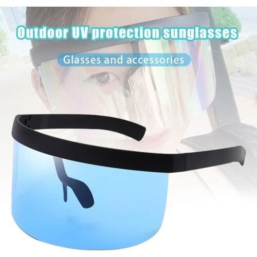 Oversized Lens Anti-Peeping Anti-saliva Protective Sunglasses Fashion Outdoor Anti-UV Eye Protection Sunglasses -OPK