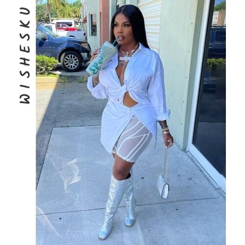 WISHESKU Womens White Shirts