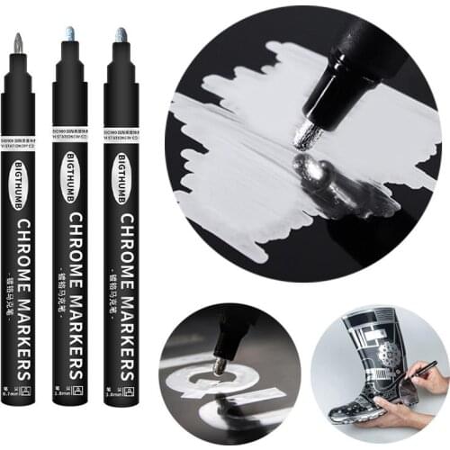 Mirror Marker Silver Art Liquid Mirror Markers DIY Epoxy Resin Mold Permanent Marker Pen Reflective Metal Paint Craftwork Pens