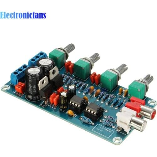 2 Channel NE5532 HIFI Preamp Preamplifier Board Volume Tone Control Finished Board Treble Alto Bass Volume Control Low Noise