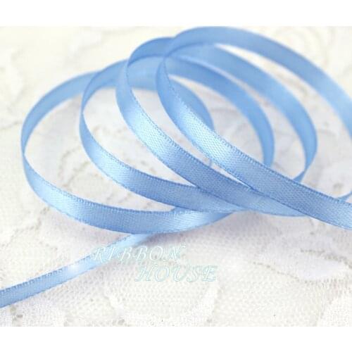25 yards/roll ) 1/4" (6mm) Turquoise Blue Single Face Satin Ribbon Webbing Decoration Gift Christmas Ribbons Wholesale