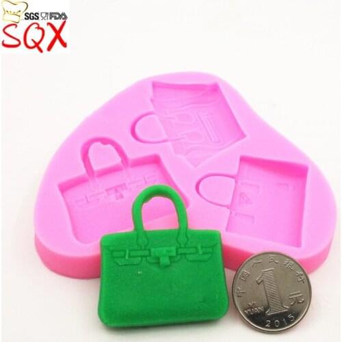 3PCS bag modelling 3D silicone mold cake decoration mold fondant mold kitchen accessories SQ16157