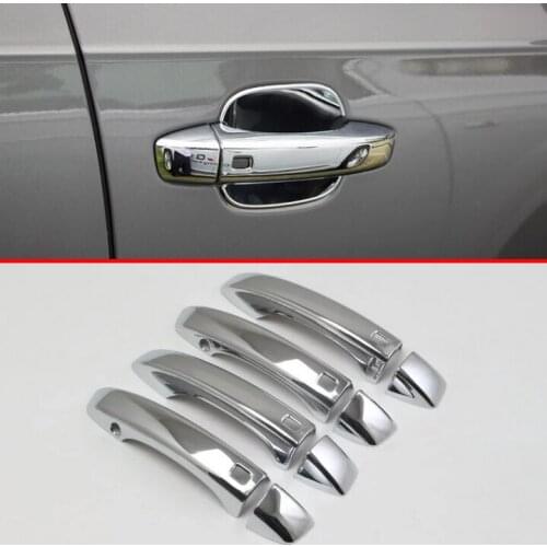 ABS Chrome Car Decoration Door Handle Cover Trim Molding With Smart Hole For AUDI Q7 2016 2017