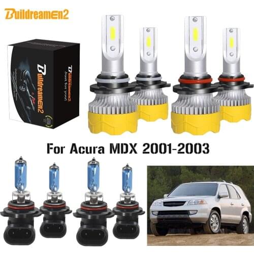 Buildreamen2 4 X Car 9005 9006 LED Halogen Headlamp Bulb Headlight High Low Beam 12V For Acura MDX 2001 2002 2003