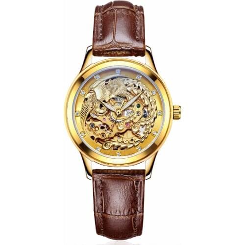 Luxury Brand Watches Women Automatic Mechanical Watches For Woman Gold Phoenix Mechanical Watch Waterproof Senhoras Assistir
