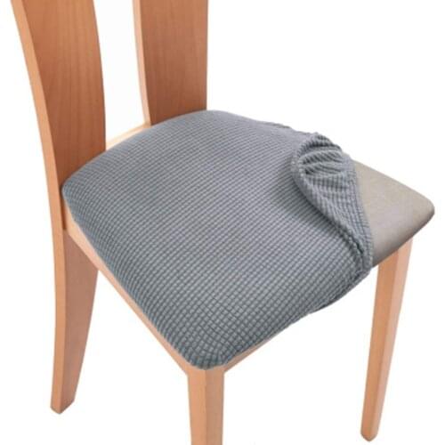 Spandex Jacquard Dining Room Chair Seat Covers,Removable Washable Elastic Cushion Covers for Upholstered Dining Chair