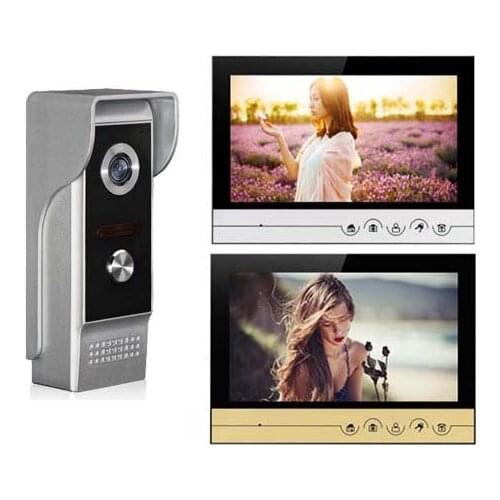 XINSILU Intercom Doorbell Home Security System 9"Color Video Door Phone Touch Key Monitor w/t SD Card Slot IR HD Camera 1V1