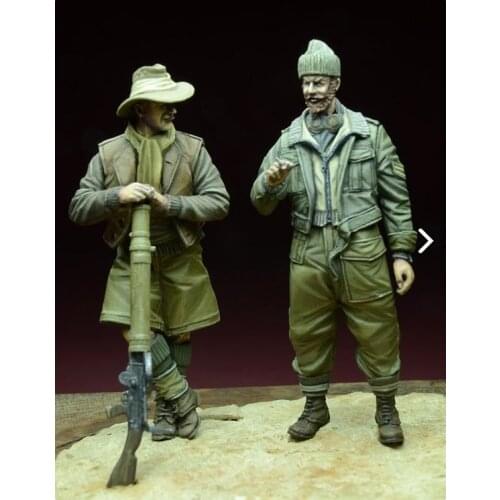 1/35 Resin Figure Model kits LRDG Soldiers two figures Unassambled Unpainted 914-1