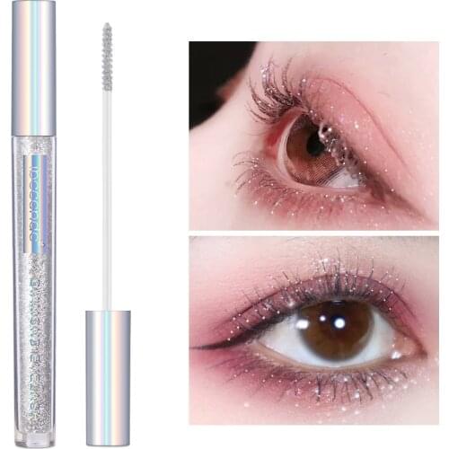 Hot Selling Ibcccndc Starry Sky Shining Long Roll Up Broken Diamond Mascara Diamond Mascara Wholesale Makeup Gift for Women