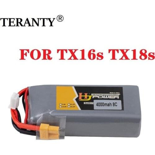 4000mAh 2S 7.4V 8C Lipo Battery TX16S TX18S TRemote Control Transmitter JST-XH and XT30 Plug Large Endurance