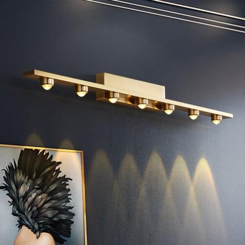 Wall lamp led strip mirror front lamp bathroom cabinet lamp wash basin lamp bathroom light luxury European and American lamps