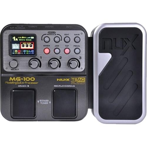 NUX MG-100 Modeling Guitar Processor Guitar Effect Pedal Drum Tuner Recorder 58 Effect 72 Preset Multi-function guitar pedal