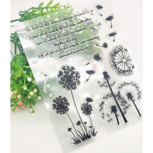 Dandelion Silicone Clear Seal Stamp DIY Scrapbooking Embossing Photo Album Decorative Paper Card Craft Drop Shipping