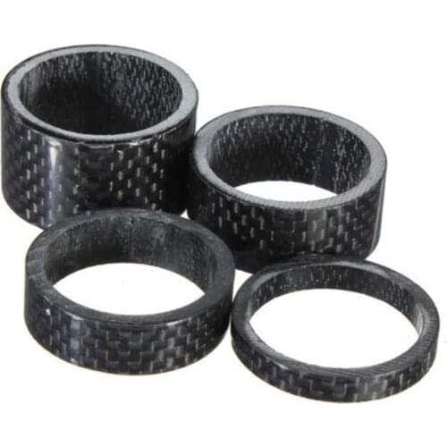 Headset Spacer Carbon Fiber Bicycle Washer Set MTB Bike Stem Washer Matte 10/15/20mm Stem Front Fork Adjustment Spacer