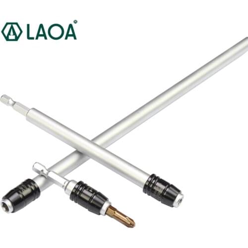 LAOA 6.3MM Extension Rod Electric Alloy Steel Screwdriver Extension Rod 60MM,150MM,300MM Made In Taiwan