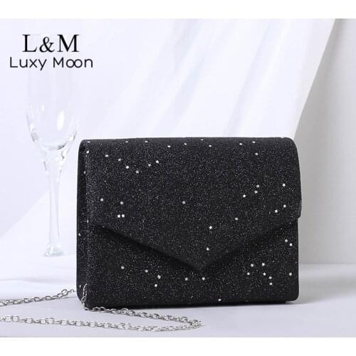 Sequin Evening Clutch Bag For Women Wedding Envelope Bag Party Mini Purse And Handbag Gold Luxury Designer Shoulder Bag X497H