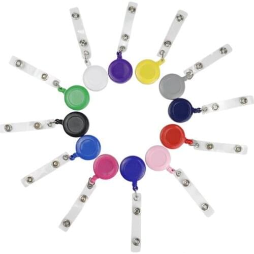 500 pcs Retractable Lanyard ID Card Badge Holder Reels with Clip Keep ID, Key and Cell phone Safe SN1221