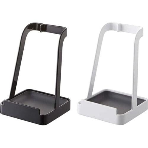 Quality 2 Pcs Kitchen Storage Pot Cover Rack Kitchen Storage Sitting Type with Drain Tray Spoon Rack MUltifUnctional Rack