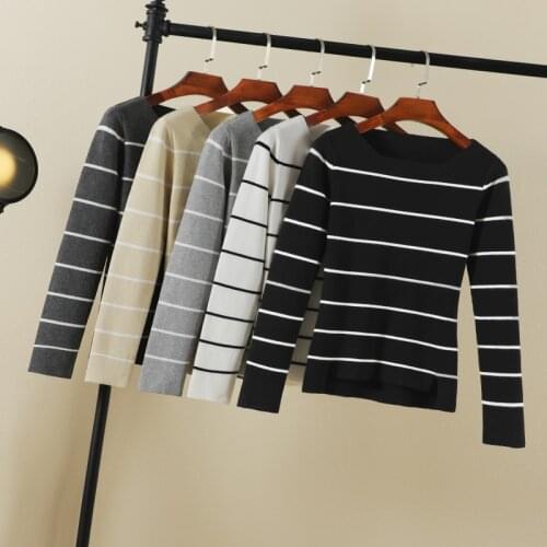 2021 korean style long sleeve top sweaters for women fashion tops clothing sweaters brown black white pullovers knitted blouses