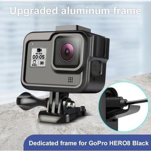 Aluminum Frame Protector Heat Sink Metal Protective Case For HERO8 Sports Camera Protection Frame Action Camera Accessories