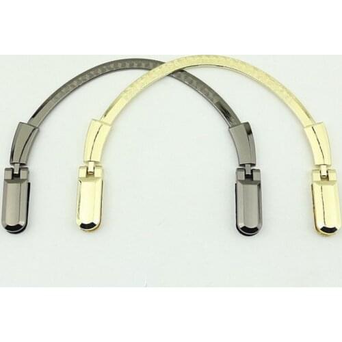 2 Pcs Half Round Handle Hand Clasp Hand Held Metal Accessories Bag Hardware Accessories Womens Bag Replacement Accessories