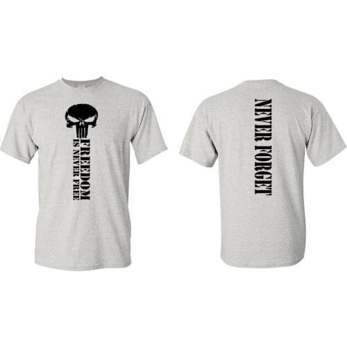 2019 Hot Sale 100% Cotton Never Forget USA 2ND AMENDMENT MILITARY WEAPONS T-SHIRT GRAPHIC GUNS Tee Shirt