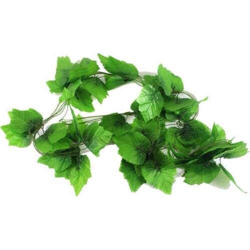 12pcs 6.8 feet Wired Ivy Garland Silk Artificial Vine Greenery For Wedding Home Office Decoration