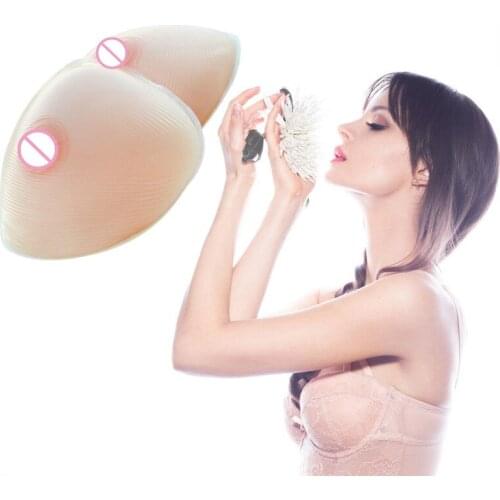 1800g/40E Silicone Fake Breast Form Top Quality Realistic Soft Boobs Crossdresser Transgender Queen Transvestite Mastectomy Bra