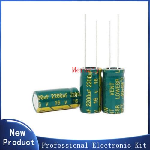 200PCS 16V 2200UF 2200UF 16V Aluminum Electrolytic Capacitors Size:10*20 best quality New origina