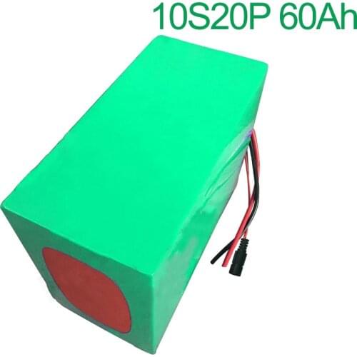 36V 60Ah 10S20P 18650 Li-ion Battery Pack E-Bike Ebike electric bicycle 42V 200x195x140mm