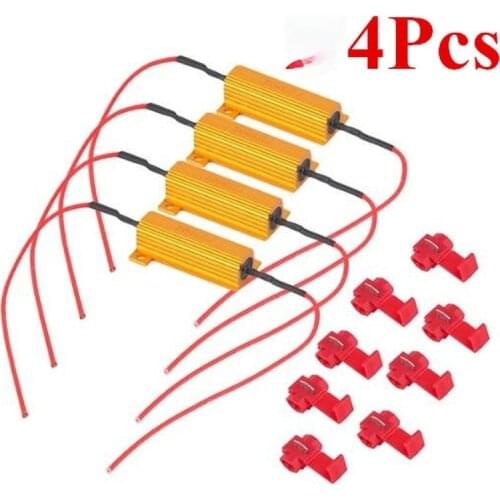 4pc 25W Load Resistor Error Flash Canbus Error Flash For LED bulb Turn Signal Fog fast Flash 1156 P21W PY21W BAU15S 1157 7440
