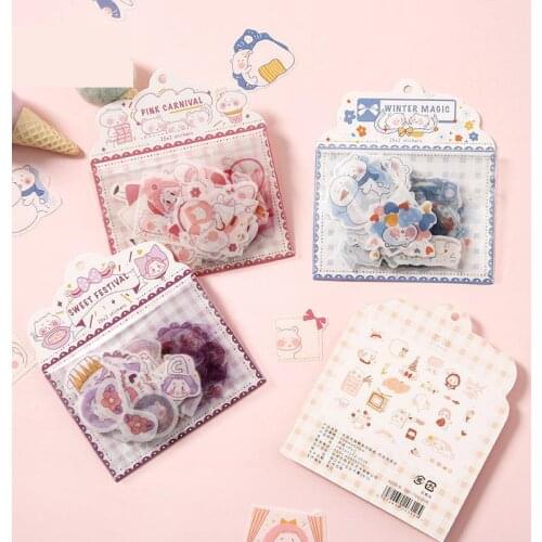 50Sheets/Set Sticker Set DIY Cute Stickers INS Style Scrapbooking School Suppliers Stationery Presented