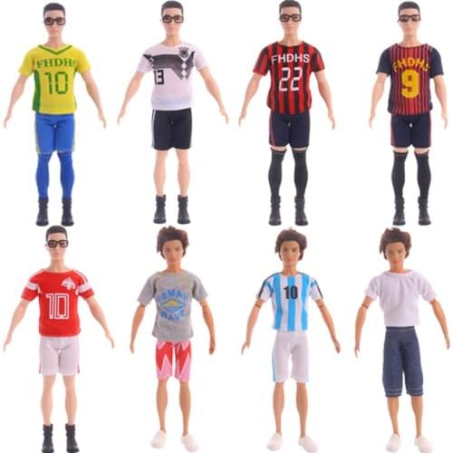 8 Set Sportswear Accessories For Barbies Doll Clothes Accessories Boys Gift Toy