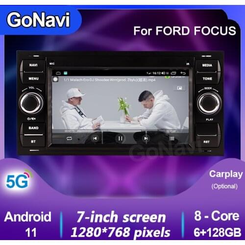 GoNavi Android 11 Car Radio Audio Intelligent Touch Central Multimedia GPS Receiver Screen System player for ford FOCUS MONDEO