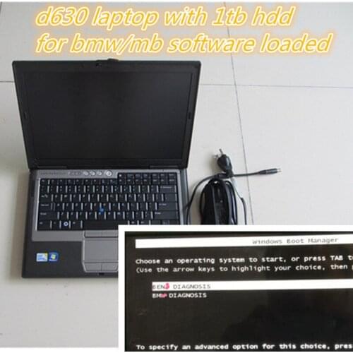 Car diagnostic laptop d630 ram 4g with 1tb hdd works for mb star c4 c5 for bmw icom a2 next best quality