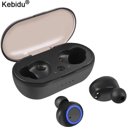 Kebidu Wireless Earbuds TWS Bluetooth 5.0 Earphone Stereo Waterproof Sport Earphones for Phone Handsfree Gaming Headset with Mic