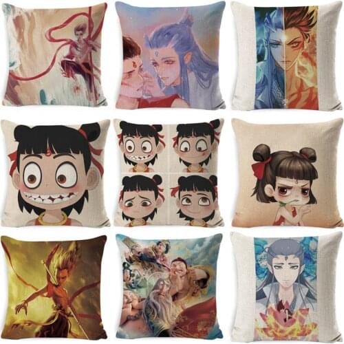 Movie Pillow Case NE ZHA:I am the destiny Cartoon Home Pillowcase Bedroom Office Decorative Pillow Cover