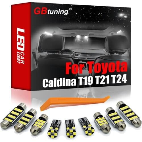 GBtuning Canbus Error Free LED Interior Light Kit For Toyota Caldina T19 T21 T24 1992-2007 Auto Car Trunk Bulb Lamp Accessories