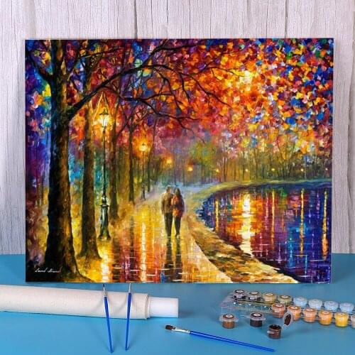 Spirits By The Lake DIY Paint By Numbers Set Oil Paints 50*70 Oil Painting Wall Paintings For Handiwork
