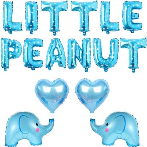 Little Peanut Banner Mylar Foil Balloon Boy Girl Baby Shower Gender Reveal Elephant Party Garland Decoration
