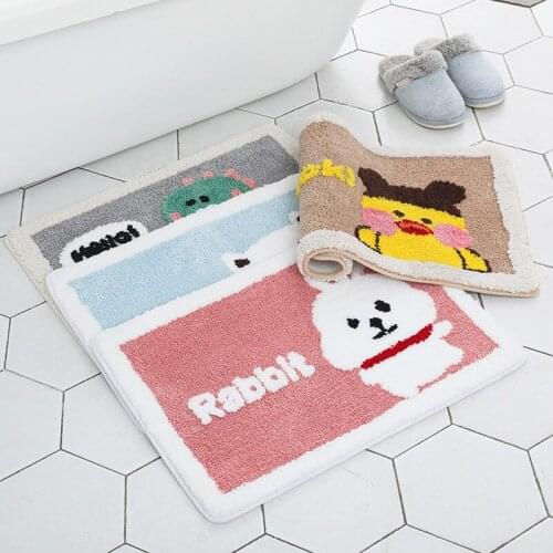 Cartoon Duck Dog Dinosaur Door Entrance Mat Bath Rug Bathroom Non-Slip Mat Toilet Mat Entrance Door Absorbent Anti-slip Door Mat