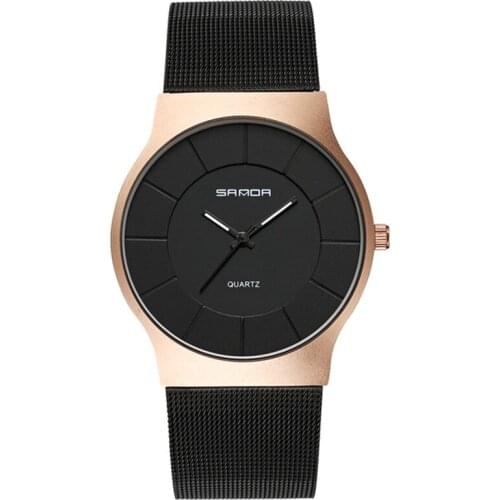 New Arrivals 2018 Minimalist Male Wrist Watch Stainless Steel Strap Simple Dial Japanese pc21 Quartz Luxury Men Sanda 209 Watch