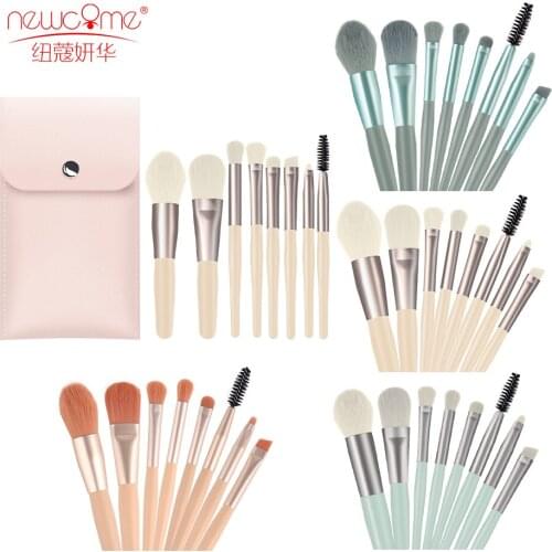 NEWCOME 8Pcs Makeup Brushes Tool Set Cosmetic Powder Eye Shadow Foundation Blush Blending Beauty Make Up Brush Maquiagem