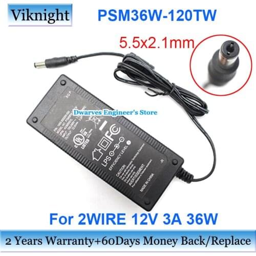 Genuine 2Wire PSM36W-120TW AC Adapter Charger 12V 3A 36W A036R001L 1000-500200-000 Laptop Power Supply