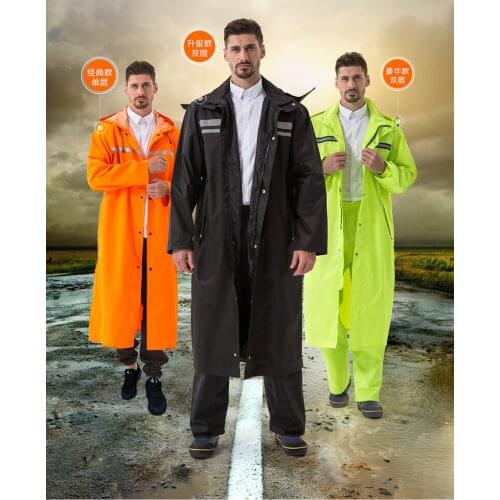 Outdoor Conjoined Clubman Fashion Raincoat Single Adult Men and Women Windbreaker Security Guard Patrols Raincoat Windbreaker 5X