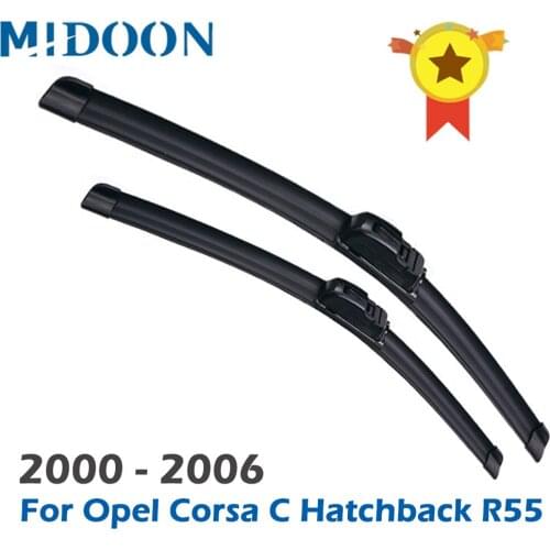 MIDOON Wiper Front Wiper Blades For Opel Corsa C Hatchback 2000-2006 2005 2004 2003 2002 2001 Windshield Windscreen 20"18"