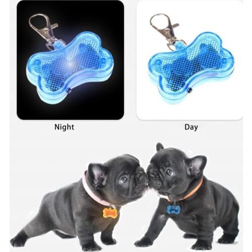 Dog Collar Pendant Plastic LED Light Luminous Flash Jewelry Pet Outdoor Night Anti-lost Accessories
