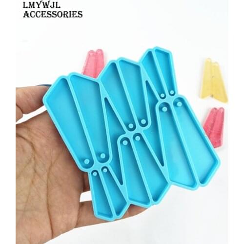 DIY 6 In 1 Large, Medium and Small Earring Pendant Combination Mold, Epoxy Resin Mold, Craft Jewelry Pendant Making Tool