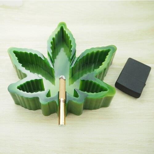 Weed Silicone Cigar Ashtray Resin Mold RMaple Leaf Debowler Ashtray Unbreakable Reain Casting Mold Home Decor Art Crafts