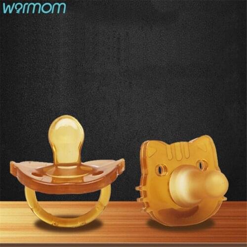 Warmom Newborn Baby Pacifier Super Soft Imitating Breast Milk Silicone Night Use Flat Head Weaning The Babys Sleeping Artifact